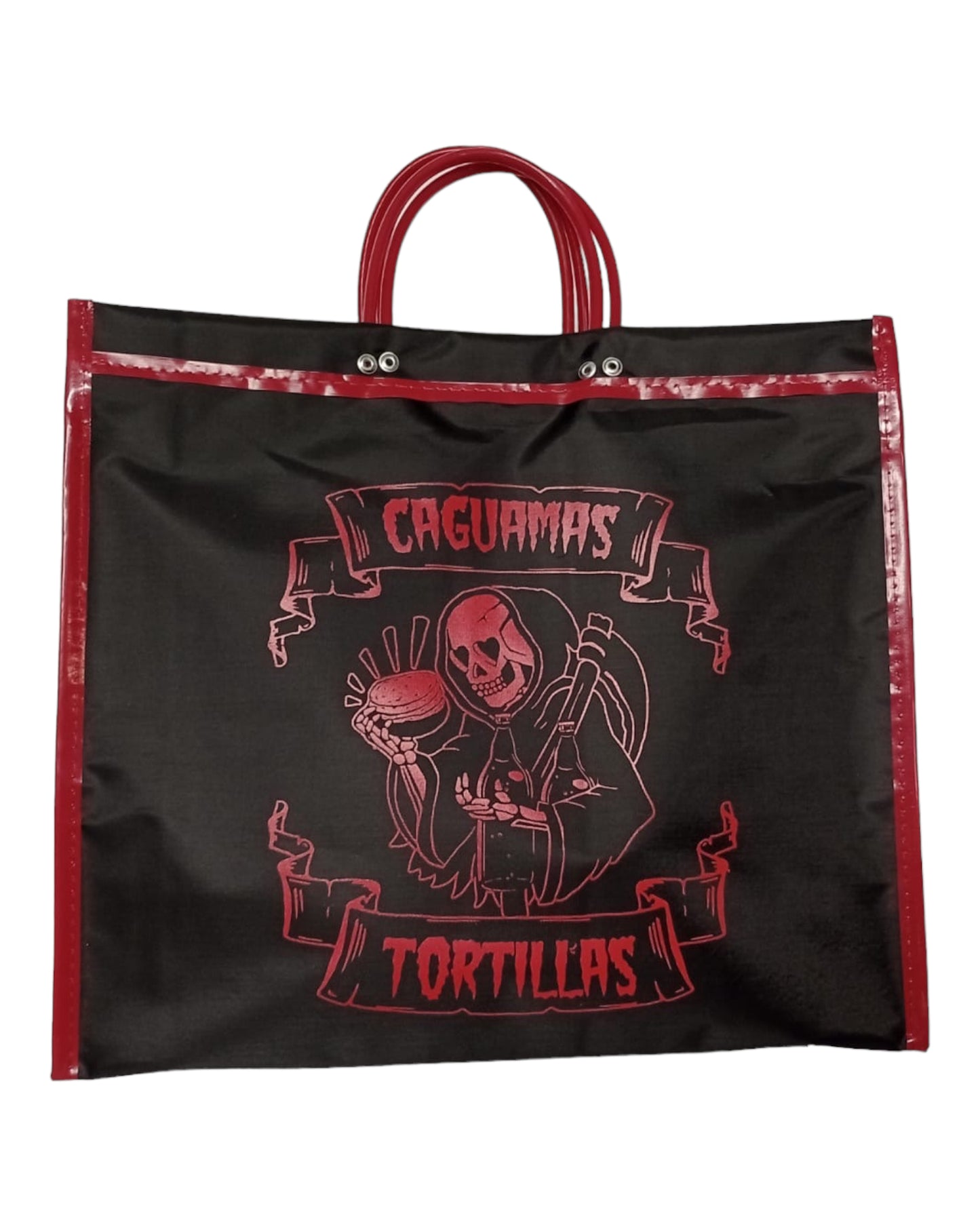 Bolso Caguamas y Tortillas Rojo