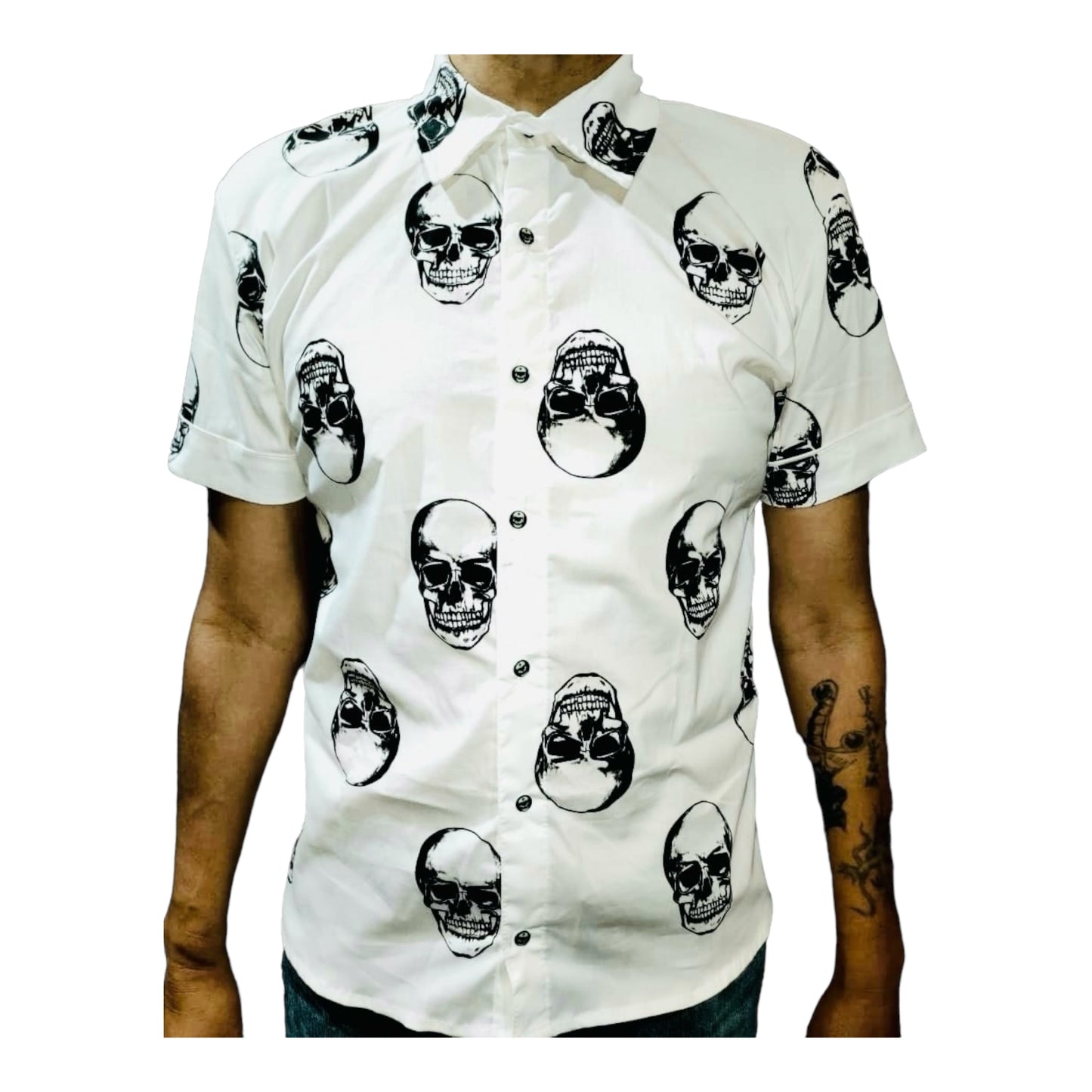 Camisa Craneo Blanco