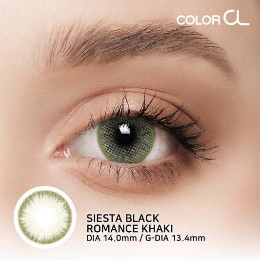 Pupilente Siesta Black Romance Khaki