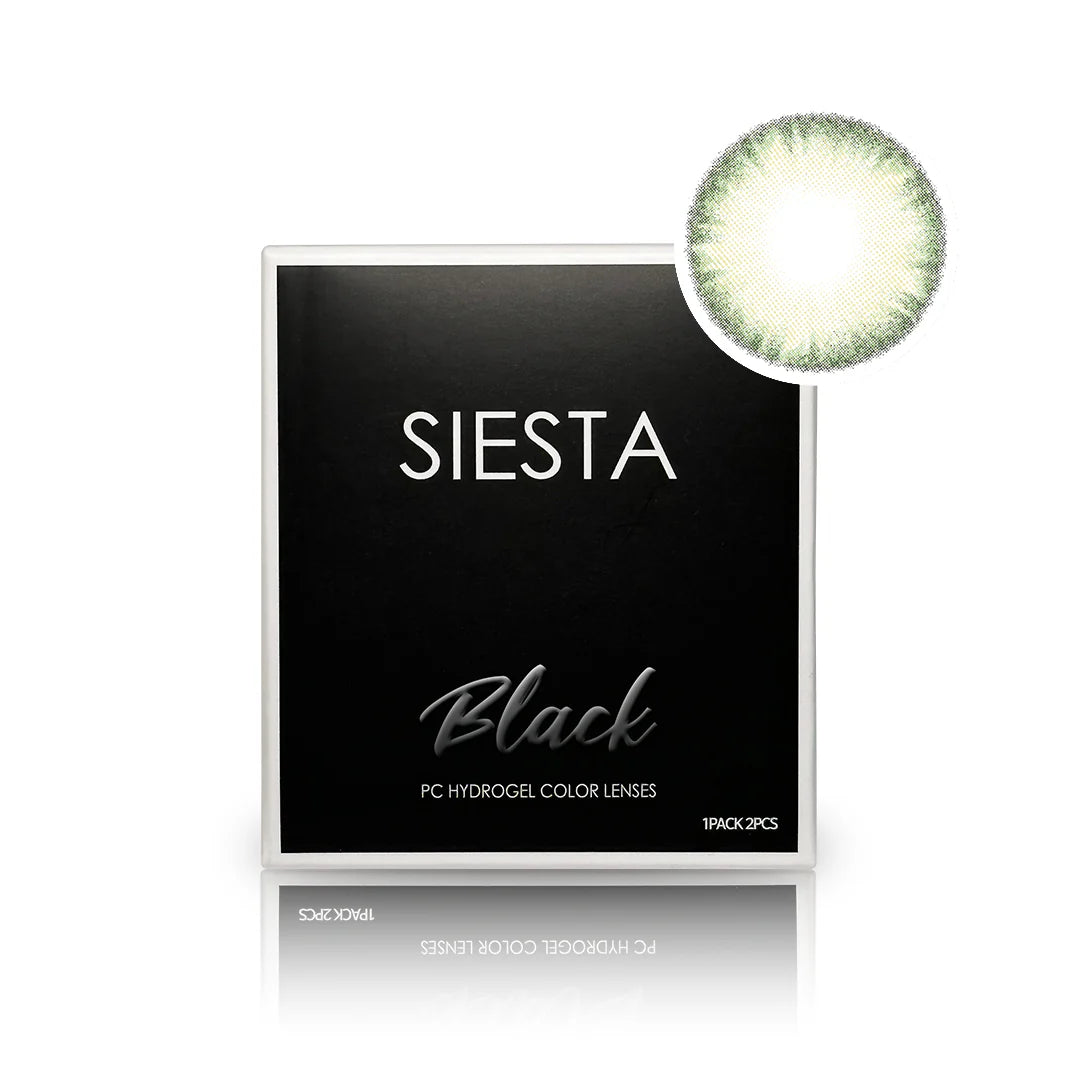 Pupilente Siesta Black Romance Green