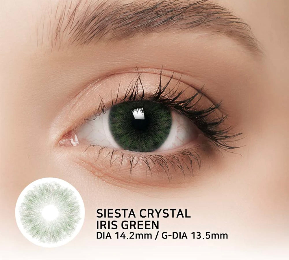 Pupilente Siesta Crystal Iris Green